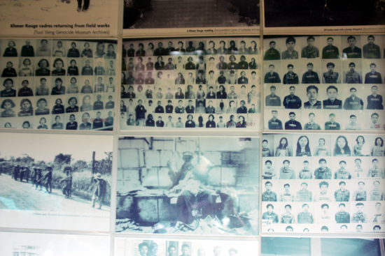 킬링필드가 한창이던 시절 죽은이들의 사진 모습