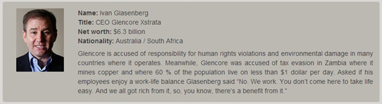  글랜코어(Glencore Xstrata)의 아이반 그라센베르그(Ivan Glasenberg) 