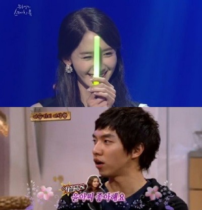  KBS 2TV <유희열의 스케치북>에 출연한 윤아와 MBC <놀러와>(2011)에 출연한 이승기.