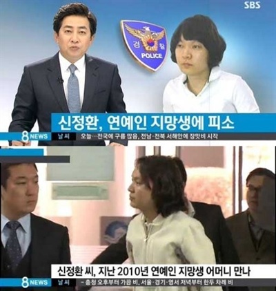  SBS는 16일 <8시 뉴스>를 통해 신정환의 피소 사실을 단독 보도했다.