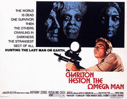  <오메가 맨>의 포스터. 찰턴 헤스턴은 70년대 포스트묵시록영화의 영웅이었다.
