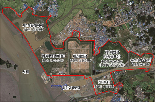 인천 서구에 위치한 수도권매립지 위치와 현황. 수도권매립지는 2016년 사용을 종료하는 것으로 협정이 체결 돼 있다.