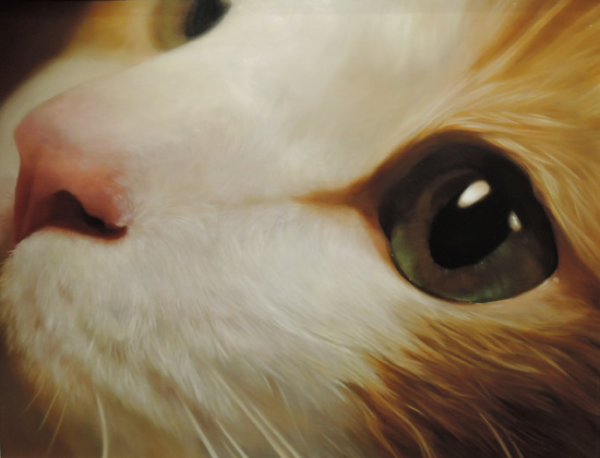 이경미 I '나나 3' 캔버스에 유화(oil on canvas) 92×118cm 2006. 고양이 눈빛이 생생하게 살아있다 