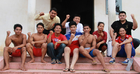 캄보디아 레슬링 국가대표 선수들. 이번 인천아시안게임 동메달 획득이 목표다.