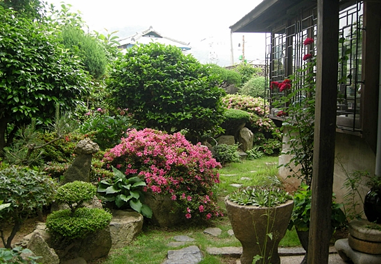 조선미곡창고주식회사(미창) 사택 정원 모습
