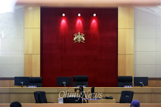 2014년 9월 16일 오전 '윤일병 사망사건' 재판이 열릴 예정인 경기도 용인시 3군사령부 보통군사법원.