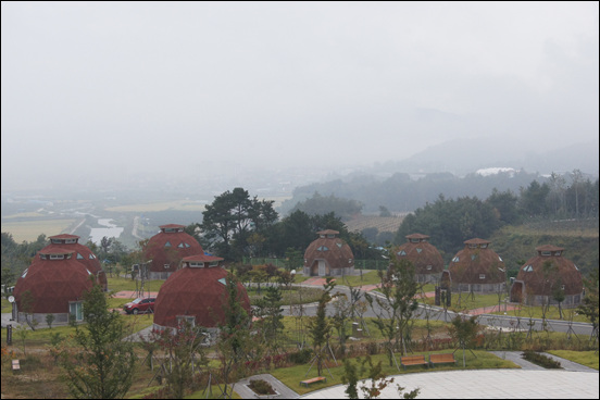 한국농업연수원에 있는 사과체험 농장.