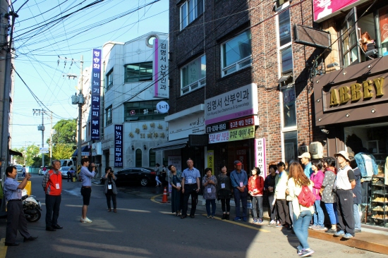 경남 진주 예술인들의 사랑방 구실을 했던 ‘청동다방’ 터.
