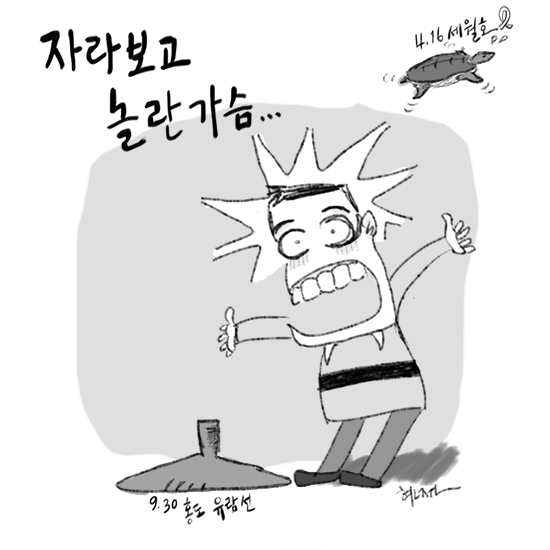  자라보고 놀란 가슴...