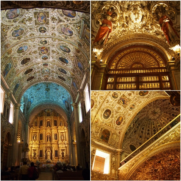  - 멕시코 전역에서 가장 화려하기로 유명한 산토도밍고 성당의 내부는 전부 도금으로 칠해져 있으며, 천정과 벽에는 빈틈없이 성당벽화가 그려져 있다.