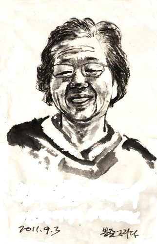 위대한 어머니 김봉준 작. 이소선 여사 추모 그림