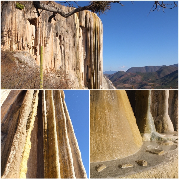  - 석회암 지대에서 솟아난 지하수가 다시 석회암을 녹여생겨난 종유 기둥.
