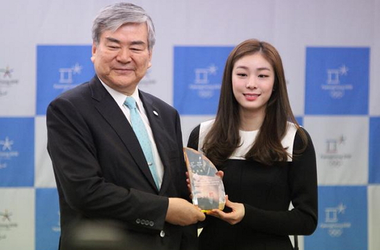  김연아가 2018 평창동계올림픽 홍보대사로 위촉됐다. 사진은 4일 오전 프레스센터에서의 모습 .