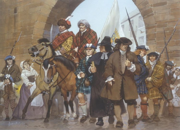 1745년 제임스 2세의 손자 '보니 프린스 찰스'가 스코틀랜드로 돌아와 자코바이트들을 규합, 영국 정부를 상대로 봉기를 일으켰습니다.