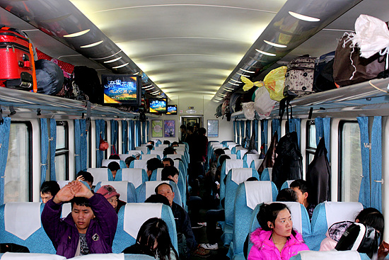 중국 기차 내부