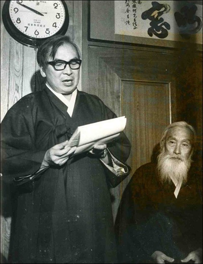 생전의 장준하 선생(왼쪽)