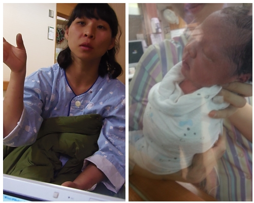 왼쪽은 만덕5지구의 주민인 김미경(37)씨이고 왼쪽은 김미경씨의 셋째인 딸아이이다. 9시간의 기다림 끝에 지난 5일 오후3시에 '만덕(태명)'이가 태어났다. 