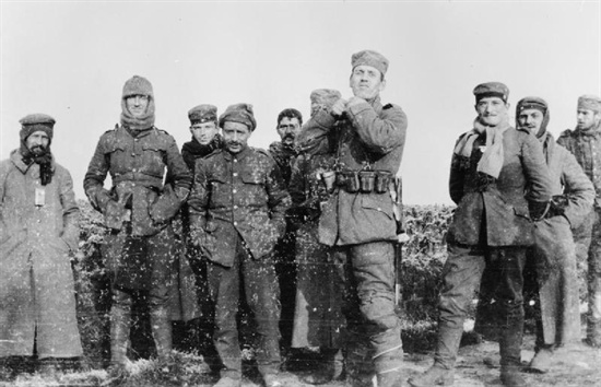 크리스마스 휴전(정전)이 있던 1914년 12월 26일, 독일 134연대 병사들의 사진