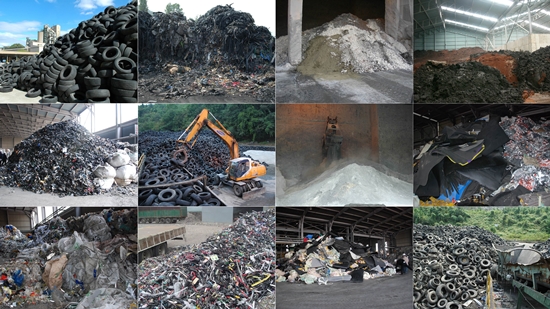 시멘트 공장에 가득 쌓인 각종 쓰레기. 이곳이 쓰레기 소각장인지, 시멘트 제품을 만드는 공장인지 헷갈릴 정도입니다. 