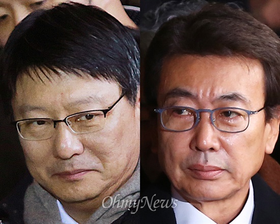 검찰 조사를 받기위해 출석하는 박근혜 대통령 친동생 박지만 EG회장(15일)과 박근혜 대통령 최측근 정윤회씨(10일).