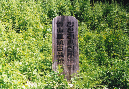 청산리전적기념비(1999. 8. 제1차 항일유적답사 때 촬영)
