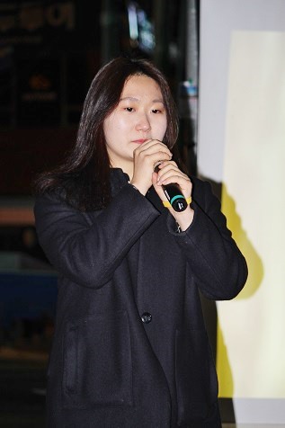  자유발언을 하고 있는 박라혜 양.