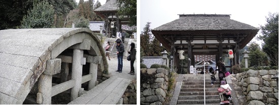 　　야가와 신사 입구에 있는 돌다리와 누문입니다. 누문은 1472년 처음 지어졌고 1592년 새로 지은 것입니다.