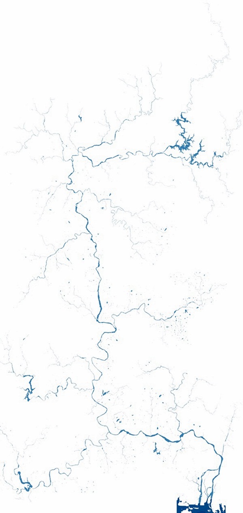 낙동강 수계 하천 지도 사진