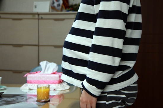 임신 38주, 출산을 앞 둔 박은영씨