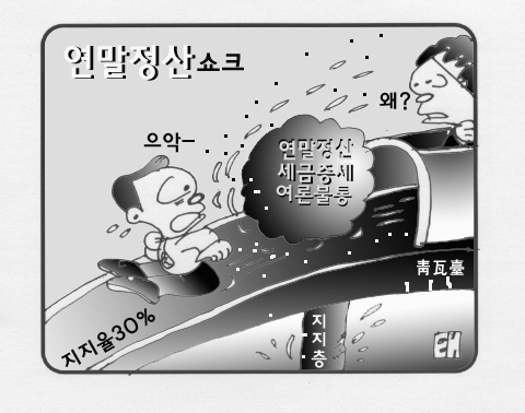 연말정산 쇼크 지지율 하락으로 이어져