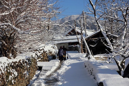 지리산 산골마을 겨울풍경