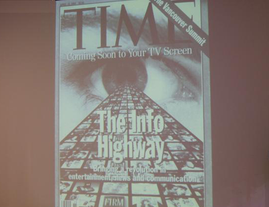 '정보초고속도로' 구상계획을 표지로 삼은 1993년 4월 12일 자 <타임>지 표지