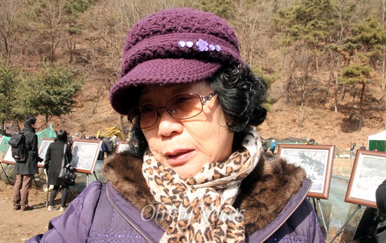 여순사건으로 대전 산내 골령골에서 아버지를 잃은 박귀덕(75) 할머니.