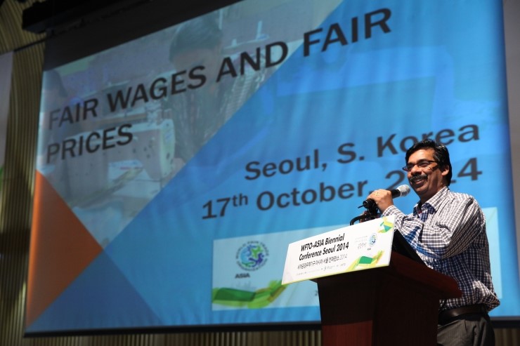 작년 10월 한국에서 열린 WFTO아시아-서울컨퍼런스에서 생산자들은 최저임금을 넘어 실질적인 생활임금을 공정무역에 도입해야한다고 강조했다.