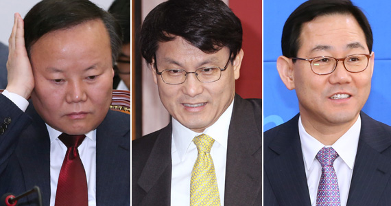 정무특보로 임명됐던 새누리당 의원들(왼쪽부터 김재원, 윤상현, 주호영).