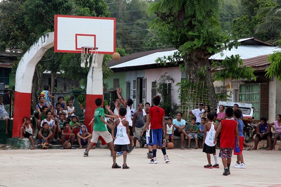 마을축제 농구경기 모습