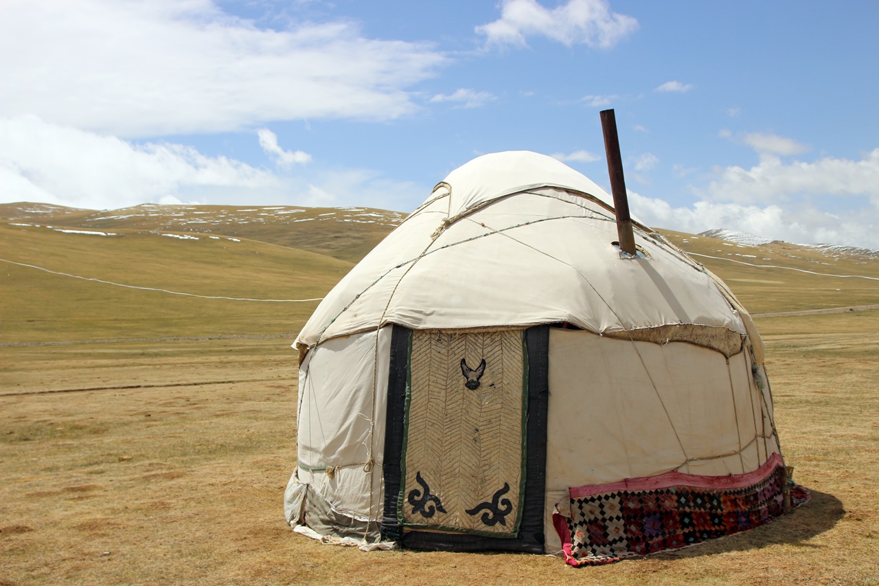 키르기스스탄의 이동형 전통 가옥  