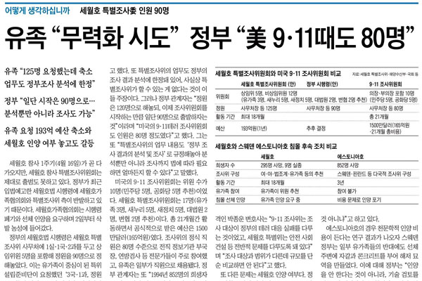 4월 3일자 <조선일보> 4면 기사