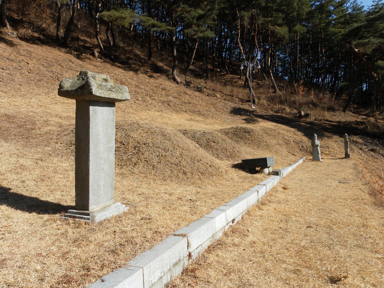 김충선이 잠들어 있는 곳. 녹동서원 뒷산에 있는 김충선 무덤. 
