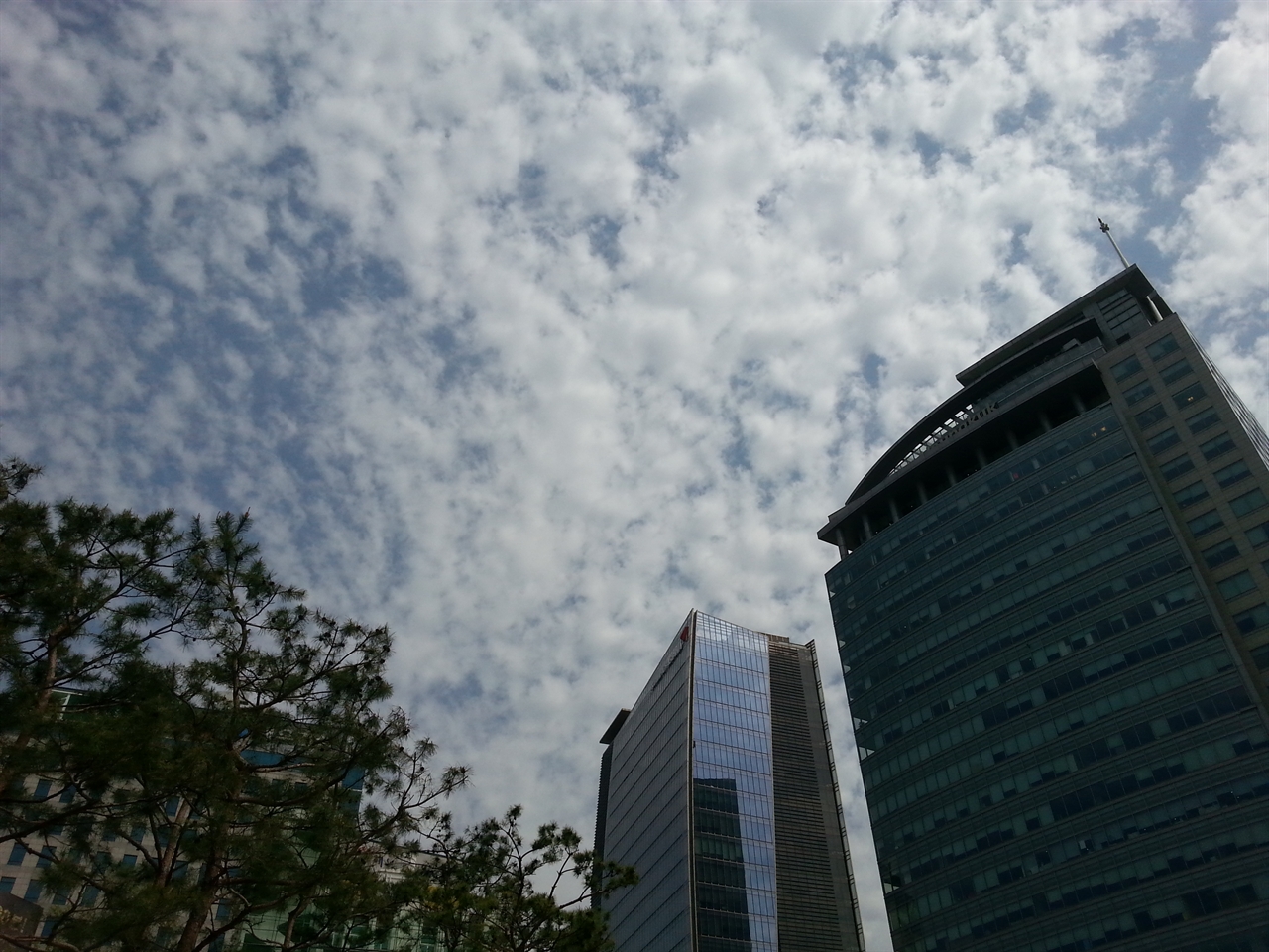 서울역사박물관 마당에서 올려다본 하늘