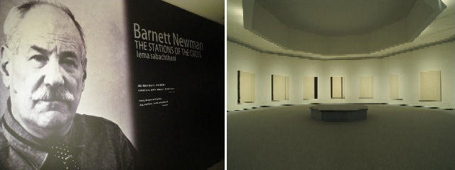 　　바네트 뉴먼을 소개하는 사진과 그의 작품이 전시된 전시실입니다.