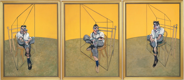 프랜시스 베이컨, 루치안 프로이트의 세 가지 연구, 1969. Oil on canvas, 198 x 147.5cm(x3)