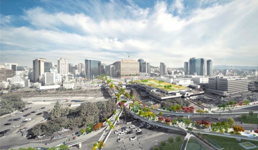 서울시는 5월 13일 서울역 7017 프로젝트의 국제현상설계공모 당선작으로 비니 마스의 '서울 수목원'을 선정했다. 