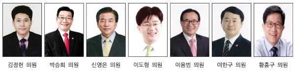  인천YMCA는 제7대 인천시의회 1년 활동을 분석하여 7명의 우수의원을 선정했다. (가나다순)