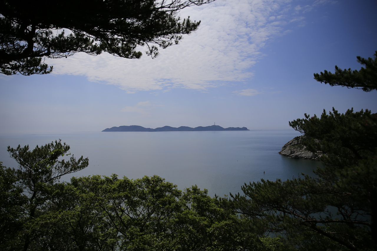 백령도 삼각산에서 바라본 소청도 전경