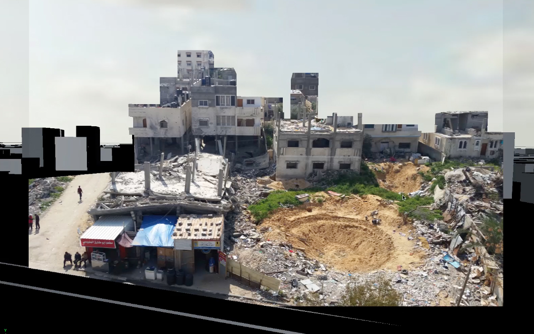 가자 플랫폼을 통해 구현된 가자지구 폭격 현장 