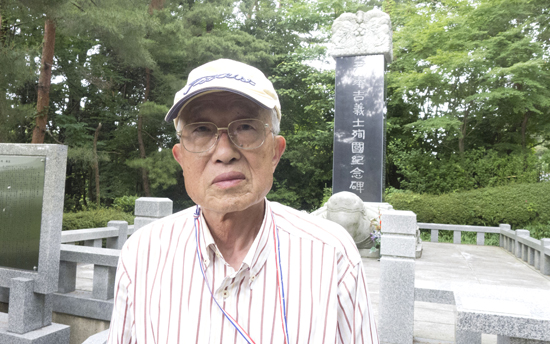 일본 가나자와시에서 ‘윤봉길의사 순국지 보존회’ 사무국장으로 활동하고 있는 김병권옹.