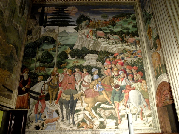베노초 고촐리 '동방박사의 행렬', 피렌체 메디치 리카르디 궁전. 피렌체 공의회에 참여한 비잔틴제국의 인물들입니다.