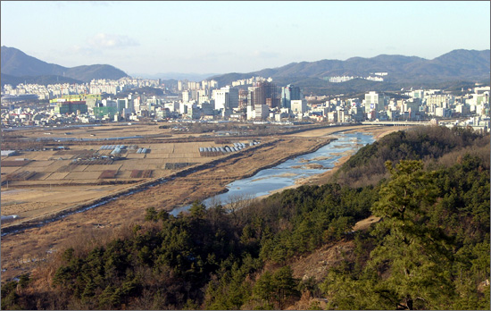  대전시가 추진하는 '도안갑천지구 친수구역 개발사업' 예정지.