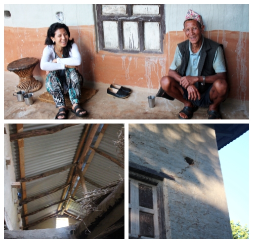 고향집에서 20년만에 이루어진 아버지와 딸의 대화 그리고 지진으로 무너진 집을 수리한 지붕을 살펴보았다. 다락방은 아직 수리중이었다. 